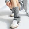 Calcetines estándar de metal hechos a mano Y2K combinan con todo, calcetines de punto cálidos para otoño e invierno, calcetines de felpa gruesos, calcetines para pantorrilla