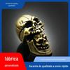 Bronze de duas cabeças osso personalidade crânio faca pingente EDC latão decorativo corda acessórios DIY guarda-chuva corda pingente pingente chave do carro