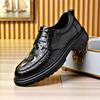 Sapatos Masculinos de Couro de Cano Baixo para Negócios Padrão Crocodilo Sapatos de Couro Casuais Formais Sapatos Casuais Solteiros Sapatos de Couro Masculinos Dropshipping