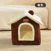 Casa para Perro para Calidez Invernal, Cerrada y Segura, Adecuada para Perros Pequeños, Cama para Mascotas para Dormir en Invierno, Cama para Gatos