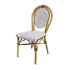 Juego de Mesa y Sillas de Exterior Estilo Francés para Jardín, Patio de Ocio, Balcón para Cafeterías y Tiendas de Té con Leche, Juego de Mesa y Sillas de Mimbre Vintage para Exteriores