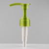 Bomba dosificadora de emulsión cosmética 28/410 verde suave de plástico PP bomba rotatoria 28 dientes cabezal de bomba incorporado para lavado y protección