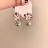 Pendientes de Perlas con Borlas de Flor Rosa para Mujer 2026 Nuevo Estilo Caliente Otoño e Invierno Pendientes Elegantes Lujo Accesible Pendientes de Gama Alta