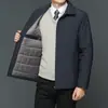 Nueva Chaqueta de Algodón Casual de Cuello Revuelto para Hombre de Invierno para Personas de Mediana Edad y Mayores, Grueso Moda Abrigo de Papá Negocios