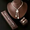 Conjunto de colar completo com diamantes, best-seller transfronteiriço, joias de noiva, estilo europeu e americano, conjunto de joias de moda para banquete, alta qualidade
