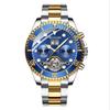 Tourbillon Relógio Mecânico Automático Masculino Relógio Masculino Multifuncional Calendário Luminoso À Prova D'Água Verde Água Fantasma Shake Voz