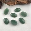 Suministro Directo de Fábrica Anillo Ovalado de Aventurina Verde Multitamaño Superficie de Aventurina Incrustada con Cuentas Redondas de Mesa Joyería DIY
