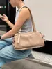 Moda Versátil Estilo Novo Coreano Bolsa de Mão Boston Retrô Sensação de Alto Padrão Bolsa Almofada Nicho Bolsa de Ombro Único Sob o Braço Feminina