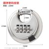 Cerradura de contraseña de acero inoxidable de 4 dígitos para puerta de almacén, cerradura de contraseña de lingote redonda, candado impermeable para exteriores, cabezal de bloqueo