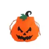 Suprimentos de Decoração de Halloween Novos Transfronteiriços Bolsa Tote com Rosto de Fantasma de Abóbora Sacola de Presente de Doces para Crianças de Halloween Sacola de Abóbora