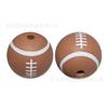 Cuentas de silicona impresión por transferencia de agua fútbol baloncesto cuentas cadena para morder de grado alimenticio cuentas redondas cuentas sueltas en stock venta al por mayor