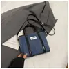 Bolso de Mano Versátil Casual Estilo Coreano Bolso Cubo para Mujer Verano 2025 Mezclilla Moderno Bolso de Hombro Cruzado de Gama Alta