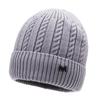 Gorro de punto para hombre, cálido, grueso, juvenil, a prueba de frío, para ciclismo al aire libre, con protección auditiva, de lana con forro polar.