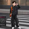 Conjunto Casual 2026 Otoño Nuevo Holgado Talla Grande Moderno Cárdigan Ropa Deportiva Niños y Adolescentes Conjunto Casual de Dos Piezas