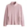 Chaqueta de forro polar para parejas, superventas en transmisiones en vivo de TikTok para otoño e invierno, forro polar grueso y cálido para hombre y mujer, color liso exclusivo