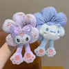 Kuromi Trasero Scrunchie de Flores para Niños para Niñas Lindo Lazo para Moño Accesorio para el Cabello