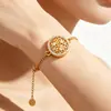 202 Pulseira de Moda Simples de Luxo Leve Novo Estilo, Pulseira Versátil Geométrica de Alto Padrão Nicho Estrela de Cinco Pontas Vazada