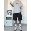 Uau, shorts masculinos finos respiráveis de secagem rápida estilo americano feitos sob medida, shorts casuais soltos versáteis para o verão