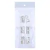 Pinza de Flequillo de Plástico Yiwu Pequeños Accesorios Estilo Infantil 1.5CM Transparente Color Champaña Forma de Corazón Cabeza Redonda Pinza de Garra Pequeña