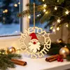 Novo Enfeite de Natal Country Americano Artesanato de Madeira para Interior Decoração Boneco de Neve Alce Enfeite de Madeira