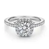 Tong Lin Europa y Estados Unidos personalidad de la moda transfronteriza anillo femenino S925 anillo de plata micro conjunto anillo de diamantes de circonita anillo de bodas de plata esterlina al por mayor