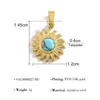 Diseño de Borde de Piedra Natural Colorida Estilo Francés Colgante Hecho a Mano DIY Versátil Chapado en Oro de 18 Quilates Accesorios de Joyería de Moda Venta al por Mayor