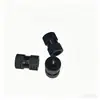 Venta directa en stock M4*12*8 tuerca de aleación de zinc-níquel negro brillante, tuerca empotrada moleteada pasante