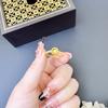 Oro Arena Vietnam Nuevo Producto Lujo Ligero Chapado en Cobre Oro Anillo Ojo de Gato Giratorio Versátil Collar Suministro de Joyería Venta al por Mayor
