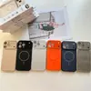Cristal Corning se Transforma Instantáneamente en una Funda para Teléfono Apple 17, Adecuada para iPhone, con Ventana Grande Magnética Ag Deslustrada, Funda Dura de PC de Cobertura Total