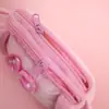 Bolsa Cruzada de Dibujos Animados Linda para Niños de Preescolar, Bolso de Hombro de Peluche Bordado Portátil, Bolsa Estilo Japonés para Niñas