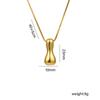 Collar con Colgante de Acero de Titanio Transfronterizo Oro Real 18K Brillante Globo Burbuja Gordito Lindo Versión Q 26 Letras Inglesas