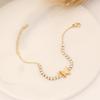 Nueva Joyería Transfronteriza, Pulsera de Acero Inoxidable a la Moda, Cadena de Garra Personalizada, Pulsera de Zirconia, Pulsera Elegante Ins B360