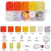 Caja de 10 Compartimentos Cuentas de Arroz Cuentas Acrílicas Cadena para Teléfono Móvil Collar de Cuentas Hecho a Mano DIY Accesorios de Joyería Material