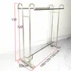Estante de Exhibición para Tienda de Ropa de Acero Inoxidable Soporte de Exhibición para Celebridades de Internet Exhibidor de Isla Estante de Ropa de Doble Fila de Pie para Tienda de Ropa para Mujeres Tienda de Ropa para Niños