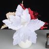Hong Kong Amor Navidad Flor Venta al por Mayor Pétalos Plisados Creativos Polvo Dorado Simulación Flor de Navidad Adornos para Árbol de Navidad Accesorios