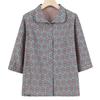 Camisa de primavera para mamá, fina, floral, 2024, nueva ropa para mujer mayor, cárdigan de verano para abuela, ropa con solapa, estilo occidental