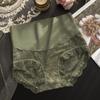 Otoño e Invierno Cintura Alta Encaje Control de Abdomen Talla Grande Cómodo Sin Costuras Sexy Ropa Interior para Mujer Entrepierna de Algodón Transpirable Calzones Antibacteriales
