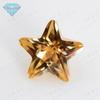 Huagang Gem Pentagram Champagne Zircon Pedra Nua Wuzhou cz Cor Artificial Gem Hao Stone