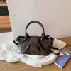 Bestseller transfronteiriço: Bolsa de ombro tecida à mão em couro genuíno de marca B, bolsa tote fashion, bolsa cesta de couro bovino de grande capacidade para mulheres