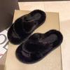 Celebridades de Internet Popular Zapatillas Mao Mao para Mujer Ropa de Exterior 2025 Otoño e Invierno Nueva Moda Pequeña Altura Altura Suela Gruesa Zapatillas de Algodón a Prueba de Frío