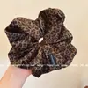 Scrunchie Grande de Moda con Estampado de Leopardo para Mujer 2025 Nuevo Estilo Coreano Elegante de Alta Gama Cuerda para el Cabello Accesorio para el Cabello