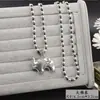 Explosiones en Vivo Estilo Étnico Corre en el Tiempo Cadena de Lana de Flor Collar Largo Plata de Xizang Candado de Larga Vida Colgante de la Riqueza del Cuarteto