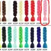 Tendencia Cuerda de Color para Rastas de Seda de Alta Temperatura Trenza de Cabello de un Solo Color Peluca de Rastas Trenzas Jumbo para Niños Cabello