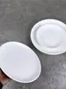 Plato para Bistec Cerámica Blanca Pura Redondo Estilo Occidental Plato de Hueso Plato Plano Poco Profundo Vajilla Estilo Occidental Venta al por Mayor Comercial