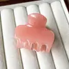 Pinza Pequeña de Plástico Estilo Coreano Color Borgoña para el Cabello de Mujer, Estilo Simple y Relajado, Accesorio Versátil para el Cabello de Año Nuevo, Pasador para Cola de Caballo Alta para la Parte Posterior de la Cabeza