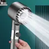 Cabezal de Ducha con Filtro de Alta Presión, 3 Modos de Rociado Ajustables con Cepillo Masajeador, Grifo de Lluvia, Accesorios de Baño