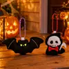 Série Original de Halloween Pelúcia Pequeno Pingente Chaveiro de Abóbora Luminoso Pingente de Mochila Pequeno Presente de Festival Venda por Atacado