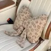 Almohada Cervical para Reposacabezas de Coche Estampado de Leopardo Transfronterizo Universal para las Cuatro Estaciones Interior de Coche Soporte Lumbar para Asiento Protección de la Cintura al Sentarse Largo Cojín para Coche