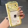 Funda de Teléfono Transparente con Trazo Simple de Animales Pequeños y Bloques de Color en el Marco de la Lente Compatible con iPhone 18 Apple 17 Pro Max Funda Protectora