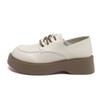 Mocassins Augu Shiden Estilo Britânico para Mulheres, Nova Moda Outono 2026 Salto Grosso Emagrecedor Elegante Sapatos Casuais